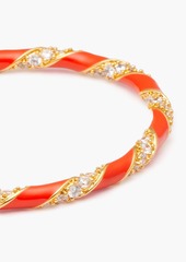 Zimmermann - Gold-tone enamel bangle - Red - S