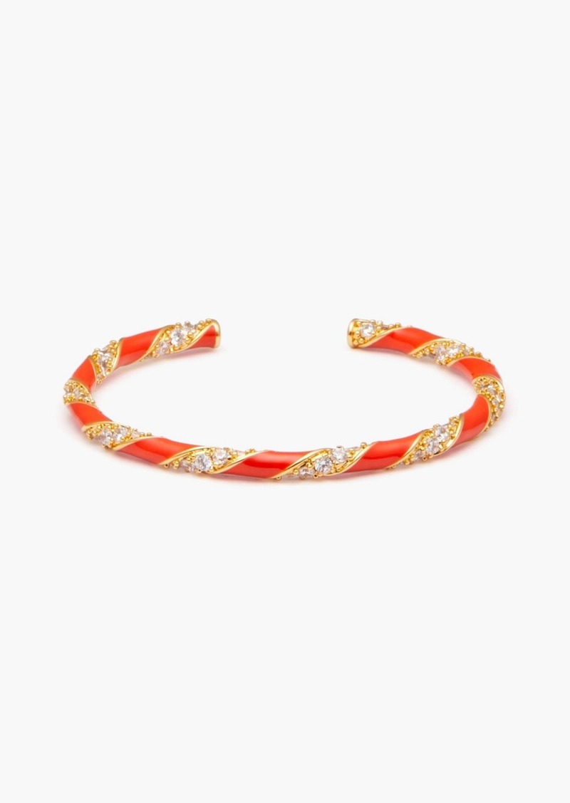 Zimmermann - Gold-tone enamel bangle - Red - S