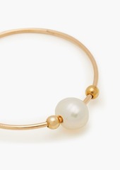 Zimmermann - Gold-tone faux pearl hoop earrings - Metallic - OneSize