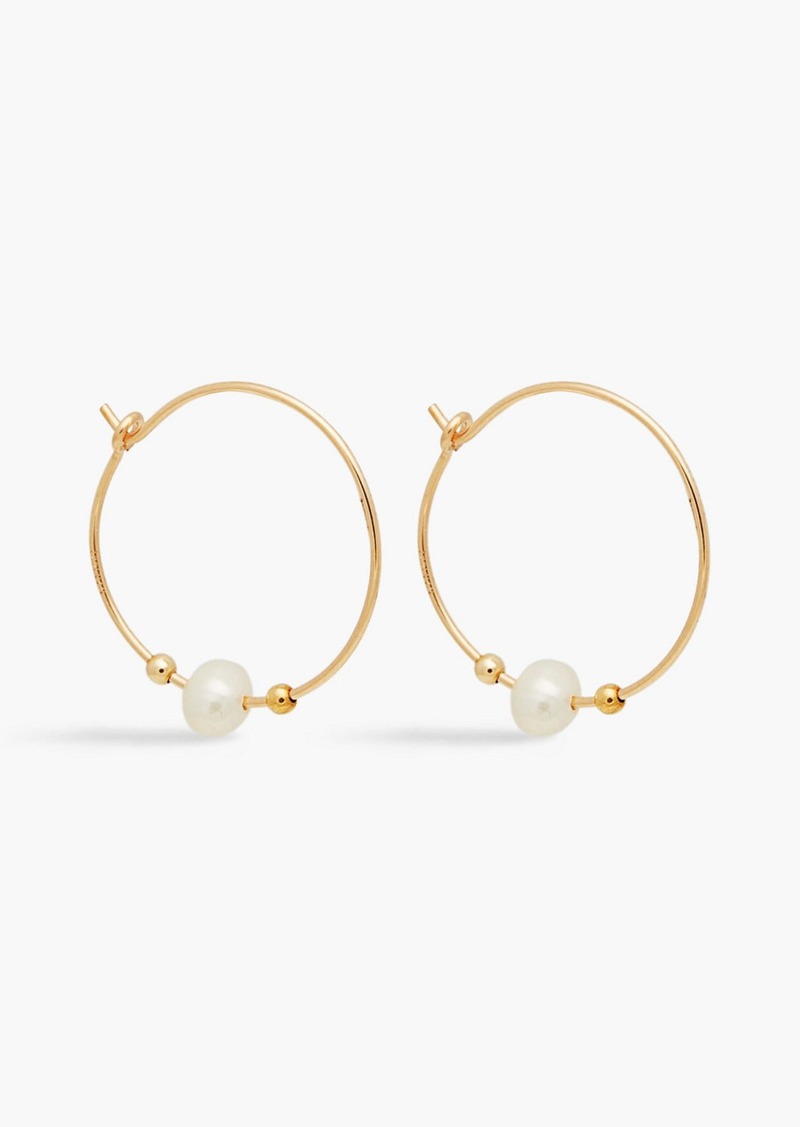Zimmermann - Gold-tone faux pearl hoop earrings - Metallic - OneSize