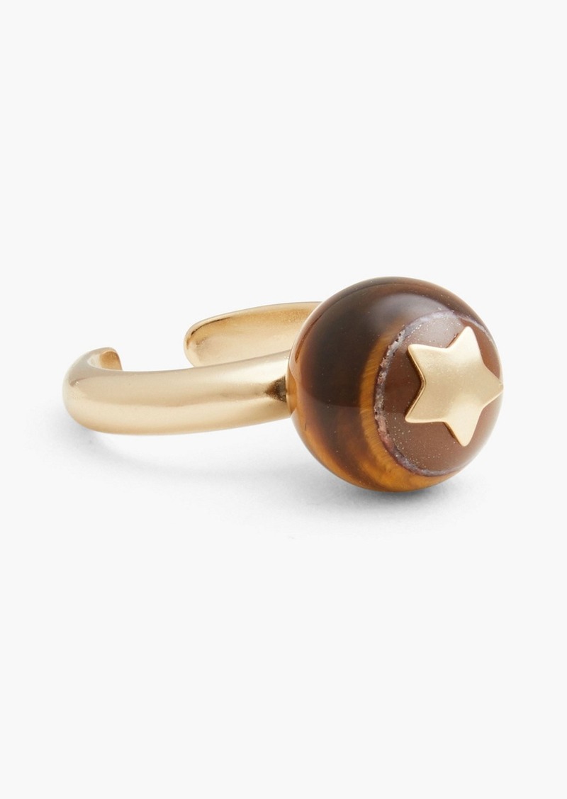 Zimmermann - Gold-tone quartz ring - Brown - ONESIZE