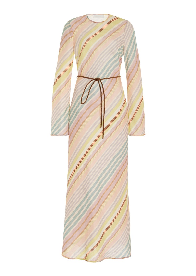 Zimmermann - Halliday Floral-Cotton Bias-Cut Maxi Dress - Multi - 3 - Moda Operandi