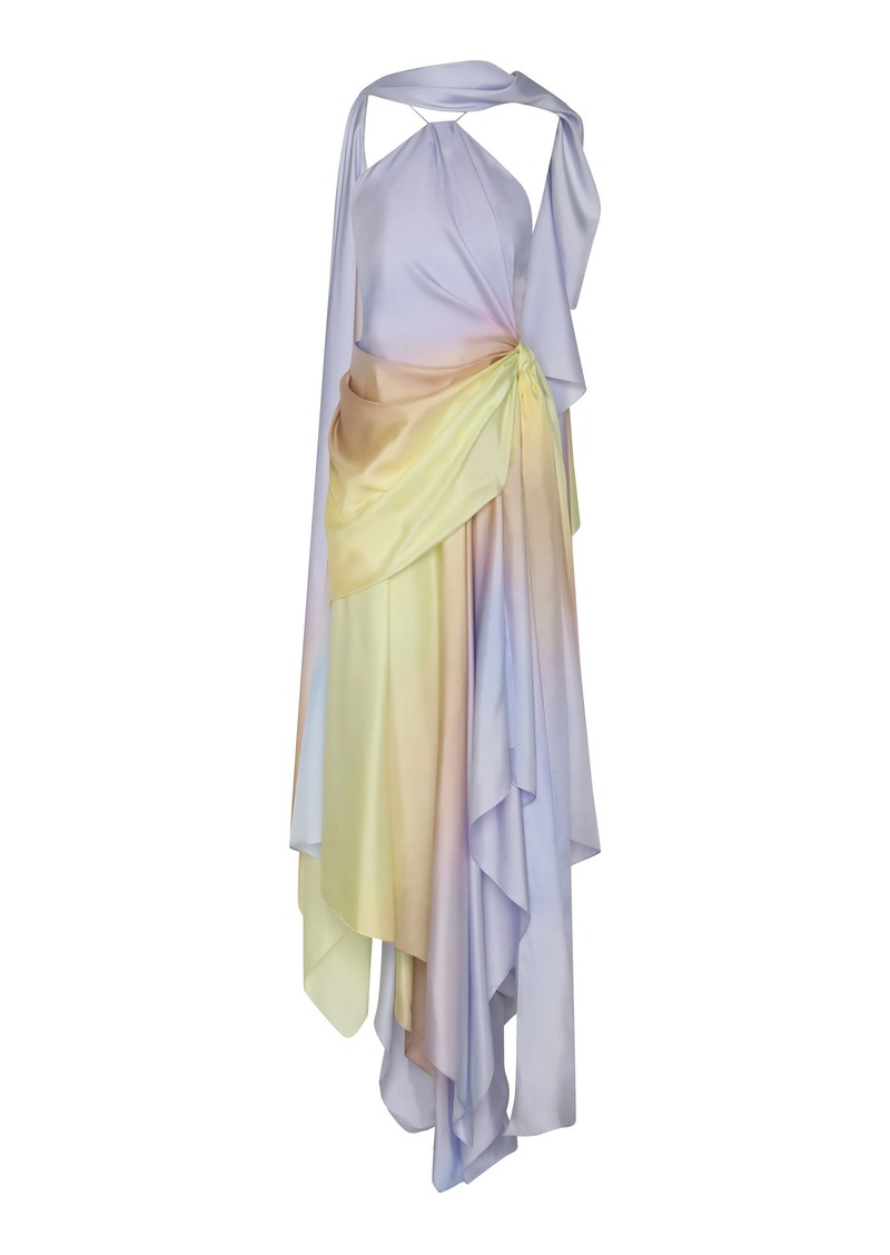 Zimmermann - Harmony Draped Silk Midi Dress - Multi - 2 - Moda Operandi