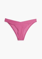 Zimmermann - Polka-dot cloqué low-rise bikini briefs - Purple - 0