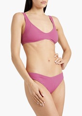 Zimmermann - Polka-dot cloqué low-rise bikini briefs - Purple - 0