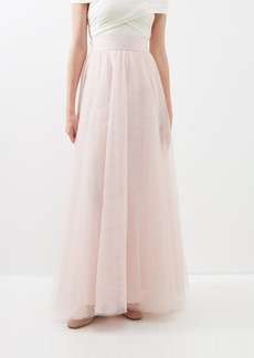 Zimmermann - High-rise Tulle Maxi Skirt - Womens - Pink