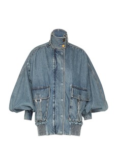 Zimmermann - Illustration Oversized Denim Jacket - Blue - 0 - Moda Operandi