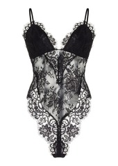 Zimmermann - Illustration Plunged Lace Bodysuit - Black - 3 - Moda Operandi