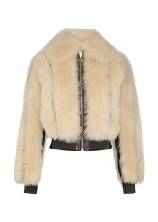 Zimmermann - Illustration Shearling Fur Jacket - Off-White - 3 - Moda Operandi