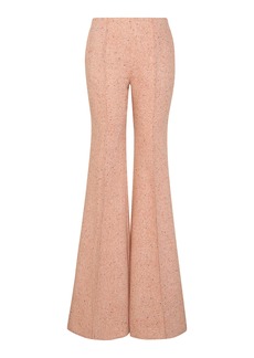 Zimmermann - Illustration Wool-Blend Melange Flare Pants - Red - 0 - Moda Operandi