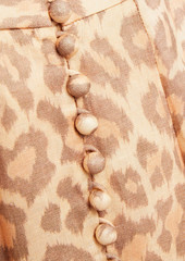 Zimmermann - Kirra leopard-print linen midi skirt - Animal print - 00
