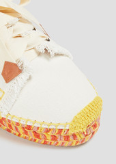 Zimmermann - Lace-up canvas platform espadrilles - White - EU 37