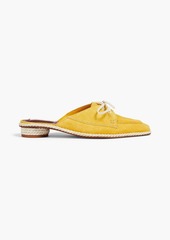 Zimmermann - Lace-up suede mules - Yellow - EU 36