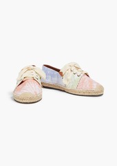 Zimmermann - Lace-up tie-dyed canvas espadrilles - Blue - EU 36