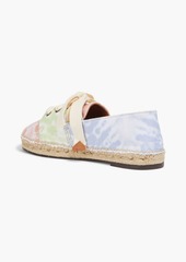 Zimmermann - Lace-up tie-dyed canvas espadrilles - Blue - EU 36