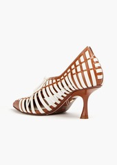 Zimmermann - Lace-up woven leather pumps - White - EU 37