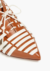 Zimmermann - Lace-up woven leather pumps - White - EU 37