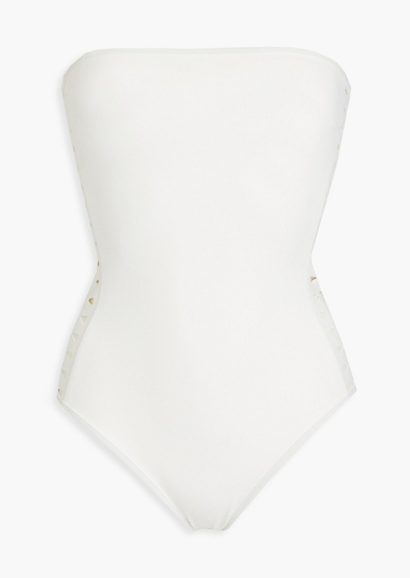 Zimmermann - Laser-cut bandeau swimsuit - White - 0