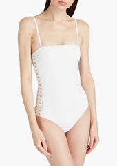 Zimmermann - Laser-cut bandeau swimsuit - White - 0