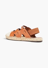 Zimmermann - Leather and canvas slingback espadrilles - Brown - EU 38