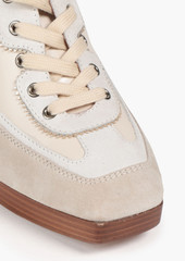 Zimmermann - Lace-up leather and suede platform brogues - Neutral - EU 41