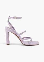 Zimmermann - Leather and terry sandals - Purple - EU 36