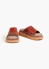 Zimmermann - Leather espadrille slides - Brown - EU 37