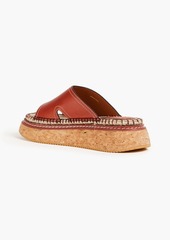 Zimmermann - Leather espadrille slides - Brown - EU 37