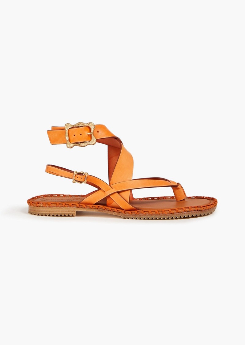 Zimmermann - Leather sandals - Orange - EU 36