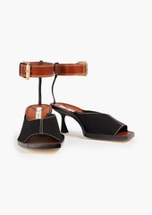 Zimmermann - Leather-trimmed canvas sandals - Black - EU 36