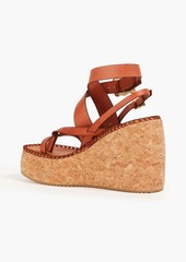 Zimmermann - Leather wedge sandals - Brown - EU 40