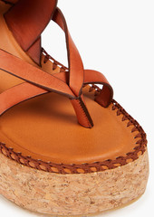 Zimmermann - Leather wedge sandals - Brown - EU 40