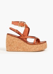 Zimmermann - Leather wedge sandals - Brown - EU 40