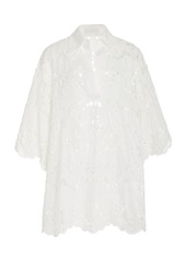 Zimmermann - Lexi Lace Linen Tunic Top - Ivory - 1 - Moda Operandi