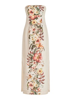 Zimmermann - Lexi Strapless Linen Column Dress - Ivory - 1 - Moda Operandi
