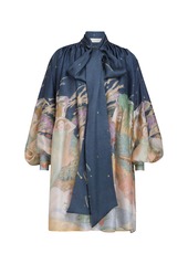 Zimmermann - Lyrical Barrel Silk Mini Dress - Print - 0P - Moda Operandi