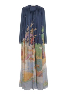Zimmermann - Lyrical Silk Sheath Maxi Dress - Print - 0 - Moda Operandi