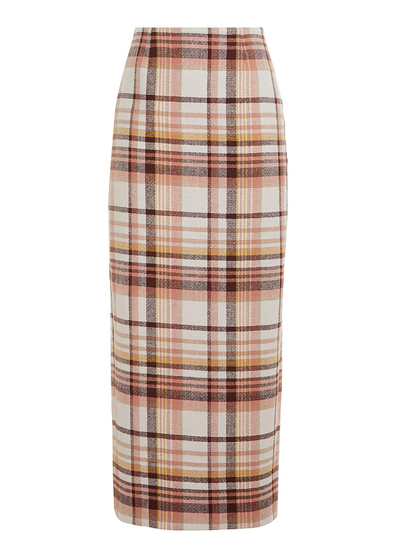 Zimmermann - Matchmaker Check Linen Pencil Skirt - Plaid - 2 - Moda Operandi