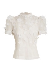 Zimmermann - Matchmaker Lift Off Linen-Silk Top - Ivory - 2 - Moda Operandi