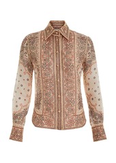 Zimmermann - Matchmaker Linen-Silk Blouse - Print - 0 - Moda Operandi