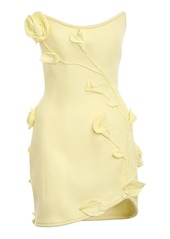 Zimmermann - Matchmaker Rose Linen Mini Dress - Yellow - 4 - Moda Operandi