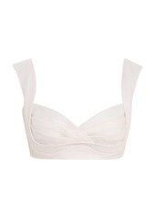 Zimmermann - Natura Linen Bra Top - Ivory - 0 - Moda Operandi