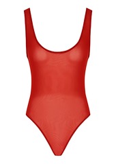 Zimmermann - Natura Mesh-Jersey Bodysuit - Red - 0 - Moda Operandi