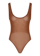 Zimmermann - Natura Mesh-Jersey Bodysuit - Brown - 1 - Moda Operandi