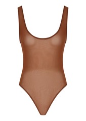 Zimmermann - Natura Mesh-Jersey Bodysuit - Brown - 2 - Moda Operandi