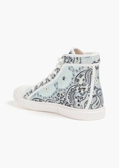 Zimmermann - Paisley-print linen-canvas high-top sneakers - Blue - EU 36