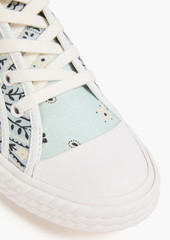 Zimmermann - Paisley-print linen-canvas high-top sneakers - Blue - EU 36