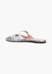 Zimmermann - Paisley-print linen slippers - Blue - EU 36