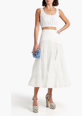 Zimmermann - Tiered plissé-organza midi skirt - White - 0