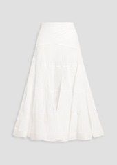 Zimmermann - Tiered plissé-organza midi skirt - White - 0